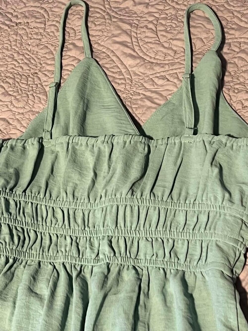 NWOT Cupshe Cami V-Neck Jumpsuit Sage Green Size XS - Picture 11 of 13